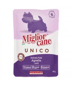 Miglior Cane Pat� Agnello 100 g - Alimento completo per cani - Confezione pratica