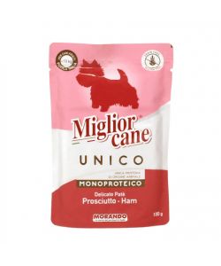 Miglior Cane Pat� Prosciutto 100g - Cibo Completo per Cani di Piccola Taglia