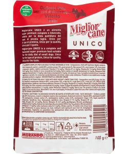 Miglior Cane Cibo Umido Paté Vitello 100g per Cani Piccola Taglia