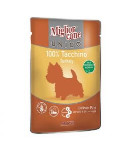 Miglior Cane Mousse Tacchino 80 g - Alimento umido per cani - Wellness System