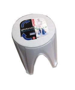 Bama Sgabello con Seduta Rotante 360 Bianco - 35x45,5 cm