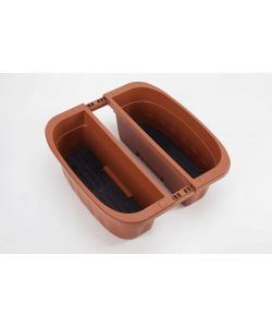 Bama Fioriera doppia Klunia 40 cm terracotta con riserva d'acqua
