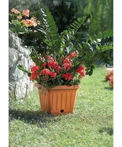 Bama Vaso per Piante 40x40 cm Terracotta con Sottovaso Autoirrigante