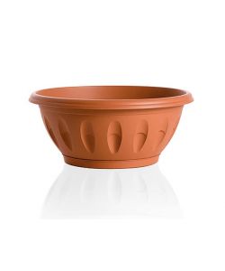 Bama Ciotola Alba con Sottovaso 40 cm Terracotta Design Moderno