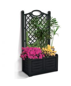 Bama Fioriera con Grigliato - Antracite - 80x42.5x150 cm