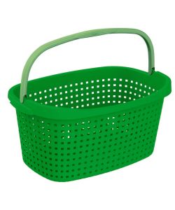 Bama Cesta portabiancheria rettangolare 40 litri plastica bianca