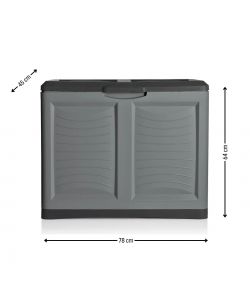 Bama Baule Contenitore Mettitutto 200L - Grafite - 78x45x64 cm