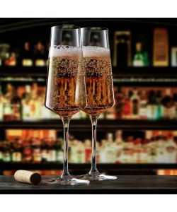 Set 2 Calici Flute Aria da Champagne in Vetro Cristallino - 355 ml