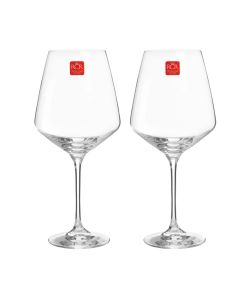 Set 2 Calici per Vino Rosso in Vetro Cristallino Trasparente - 780 ml