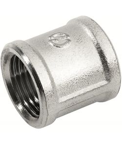 Manicotto 3/4 FF Ottone Cromato - Attacchi Femmina/Femmina - Esterno