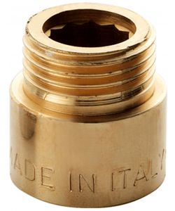 Prolunga Filettata FM Ottone Giallo 1/2'x50mm per Idraulica