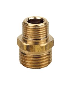 Idro-Bric Vite Doppia Ridotta Nipple Maschio Ottone Giallo 1/2�3/4