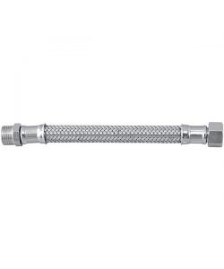 Idro Bric Flessibile acqua inox AISI 304 500 mm 3/8' M/F 10 mm