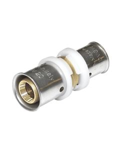 Raccordo a pressare dritto ridotto d. 26x20 mm per tubi idraulici