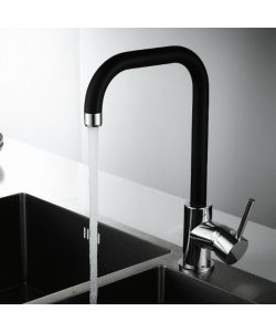 IDRO-BRIC Miscelatore Lavello Florida Bocca Alta Grigio-Nero 35mm