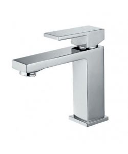 Rubinetto miscelatore monocomando lavabo, finitura cromo, completo di piletta da 11/4 in metallo diam. 25 mm