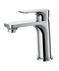 Idrobric Rubinetto Miscelatore Monocomando Lavabo Cloe - Finitura Cromo, Piletta Inclusa, Cartuccia Ceramica 35 mm