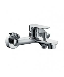 Idrobric Rubinetto Miscelatore Monocomando Vasca Cloe - Finitura Cromo - Cartuccia Ceramica - Design Moderno