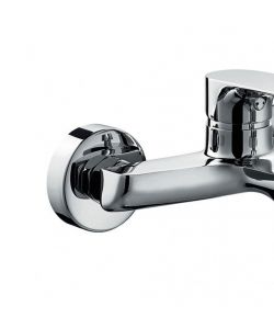 Idrobric Rubinetto Miscelatore Monocomando Vasca Cloe - Finitura Cromo - Cartuccia Ceramica - Design Moderno