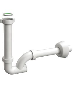 IDRO BRIC Sifone a K 1'1/4 in ABS Bianco per Scarico Lavabo