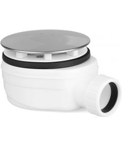 Piletta ribassata per piatto doccia 90 mm polipropilene acciaio inox