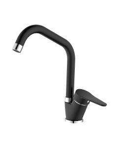 IDRO BRIC Miscelatore lavello bocca alta nero opaco 295mm - Risparmio acqua