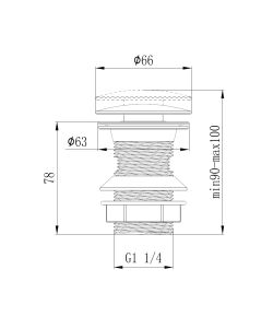 Piletta scarico click-clack 1