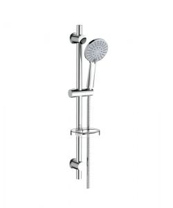Set saliscendi Leonida doccia cromato 5 getti diam. 12 cm h 70 cm