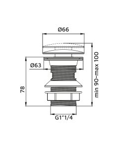 Cromo Piletta di Scarico Click-Clack 1