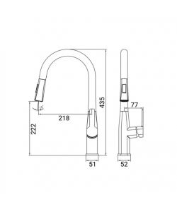 Idro Bric Miscelatore Rubinetto Lavello Cucina Bocca Alta diam. 35