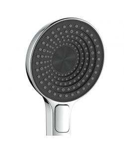 Doccia Vulcan 13 cm con Pulsante 3 Getti Cromato/Nero Anticalcare