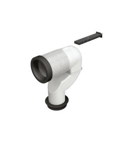 IDROBRIC Curva a P per Collegamento Vasi al Pavimento Nero 90-110 mm