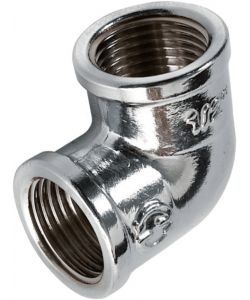 Idrobric Raccordo gomito 90° FF ottone cromato lucido 3/4