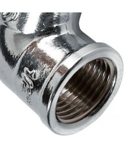 Idrobric Raccordo gomito 90° FF ottone cromato lucido 3/4