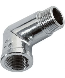 IDRO BRIC Raccordo a gomito filettato ottone cromato 1/2