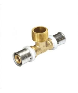 IDRO BRIC Raccordo a Tee Maschio Diam. 1/2x16 A Pressare Multistrato