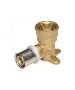 IDRO BRIC Gomito Femmina con Staffa 1/2x16 A Pressare per Multistrato