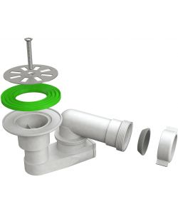 Sifone Ribassato Orientabile Doccia Bianco 1'1/2 diam. 40 mm