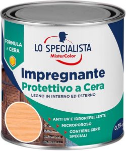 Lo Specialista Impregnante Protettivo Cera Incolore 0,75 l - Trattamento legno anti UV e idrorepellente