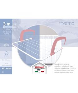 Framar Stendino da Calorifero Thermo in Acciaio Verniciato 3m