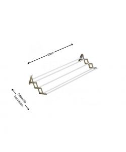Framar Stendino da Parete Flexy 50x80 cm - Acciaio Plastificato Estensibile