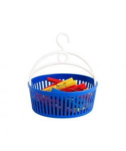 Jumbo Cestino Basket con 15 Mollette per Bucato - Colori Assortiti