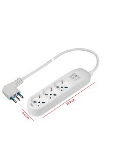 PolyPool Presa Multipla 250 V Bianca con 3 Prese Pluristandard Eco