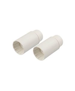 Portalampada E14 Corpo Liscio 2 pezzi Bianco