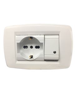 Poly Pool Placca Premontata - Bianco - Serie Evolution
