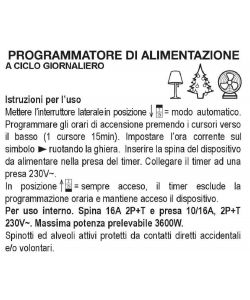 Poly Pool Programmatore Giornaliero Spina 16A Bianco 250V 10/16A