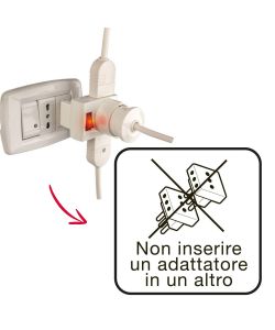 Poly Pool Adattatore 3 Prese con Interruttore di Sicurezza - Spina 10A