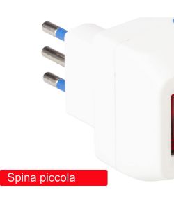 Poly Pool Adattatore Multispina Bianco - 3 Prese Grandi e 2 Porte USB
