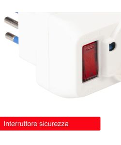 Poly Pool Adattatore Multispina Bianco - 3 Prese Grandi e 2 Porte USB