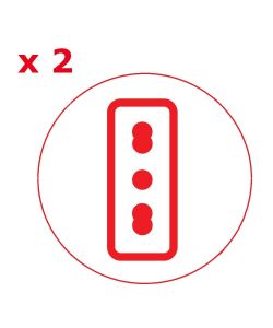 Poly Pool Adattatore Multispina Bianco - 3 Prese Grandi e 2 Porte USB